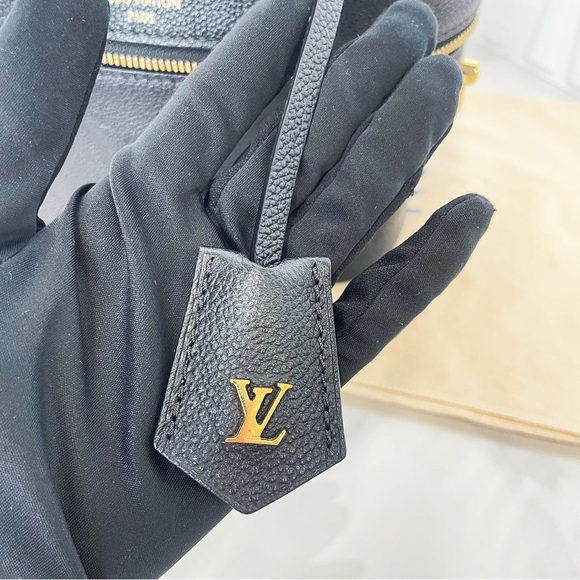Louis Vuitton Black Embossed Leather Vanity Case Bag - Picture 9 of 12